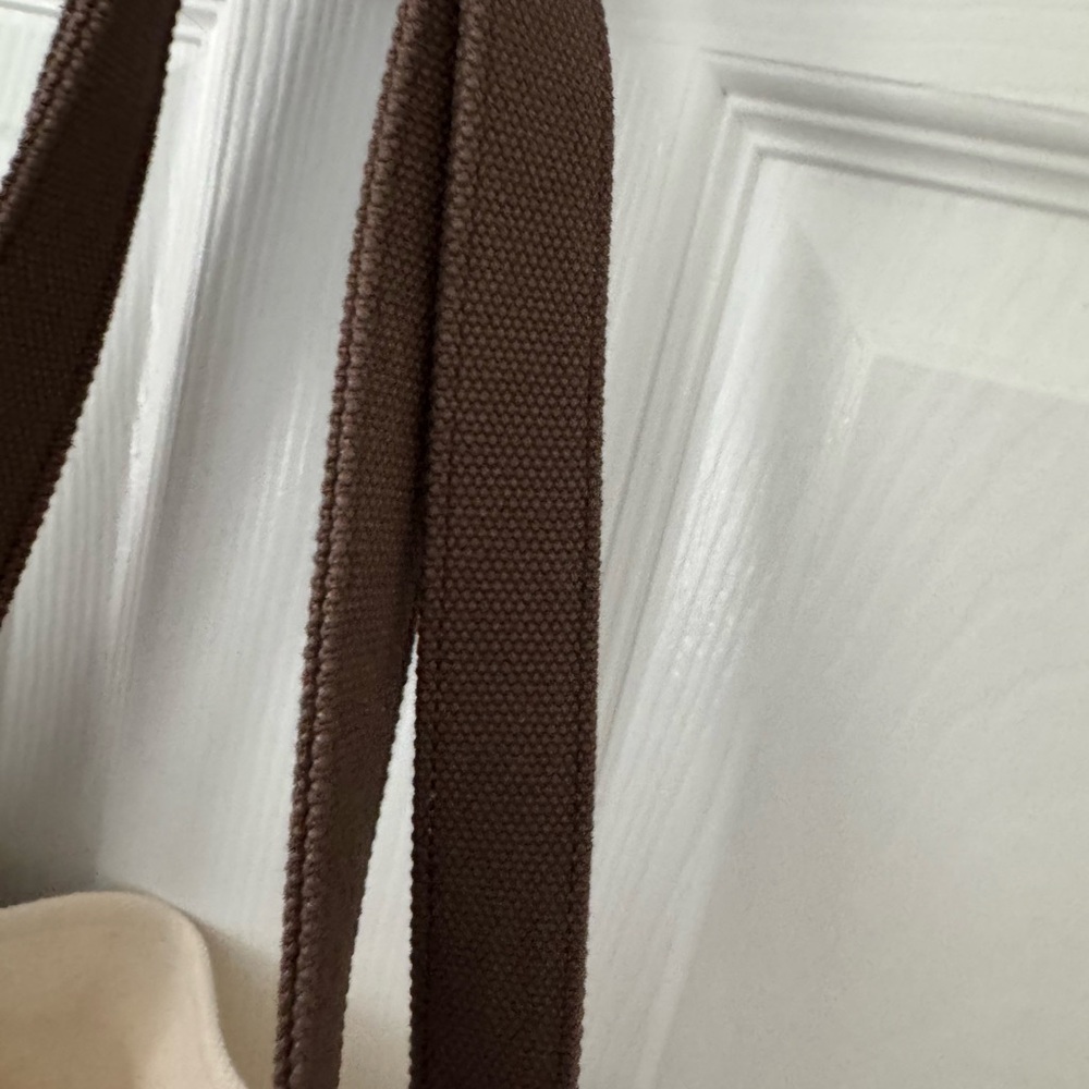 New Anthropologie Oversized Canvas Slouchy Tote in Chocolate - Picture 8 of 10